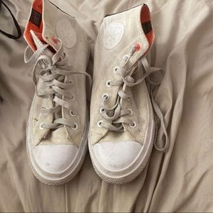 White and orange converse